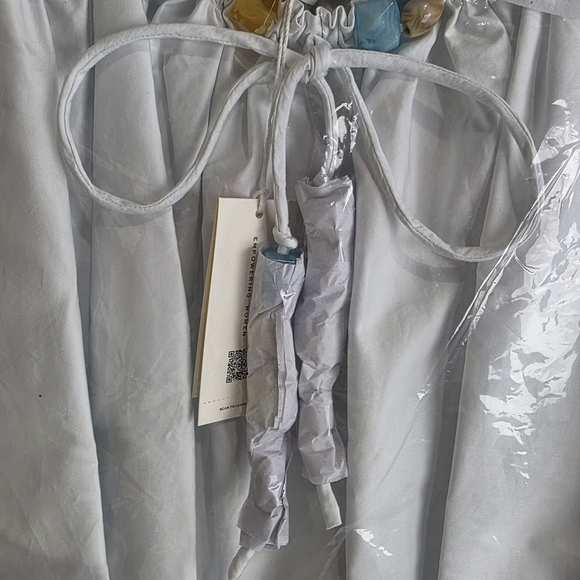 NWT Tory Burch Beaded Cotton Poplin Skirt Long White - Picture 8 of 10